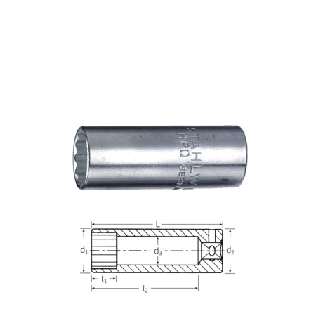 SW-01640014 01640014 SAE 12-точечная насадка длиной 40 ADL 7/32, размер 7/32 STAHLWILLE